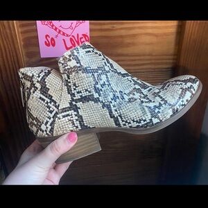 Michael By Michael Shannon Snakeskin Booties